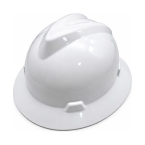 White Full-Brim Safety Helmet