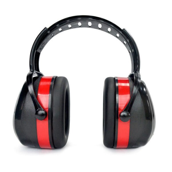Red and Black Industrial Hearing Protection Earmuffs