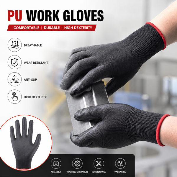MSQ-HP020-main PU Coated Anti Static Breathable Work Gloves